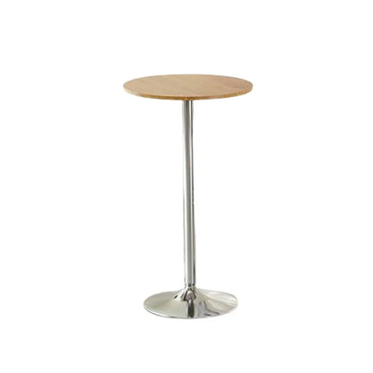 Tables de bar rondes minimalistes en bois et métal