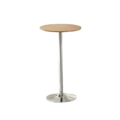 Tables de bar rondes minimalistes en bois et métal