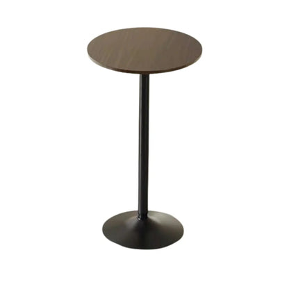 Tables de bar rondes minimalistes en bois et métal