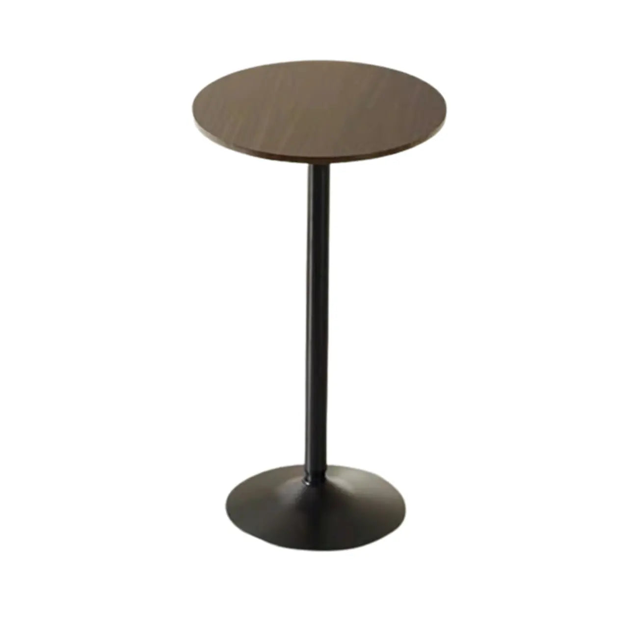 Tables de bar rondes minimalistes en bois et métal