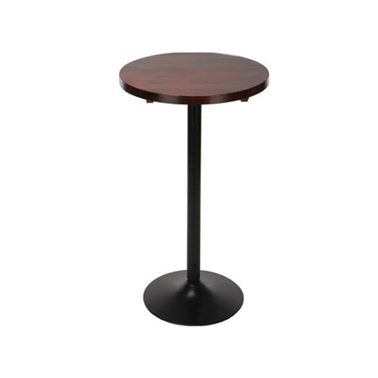 Tables de bar rondes minimalistes en bois et métal