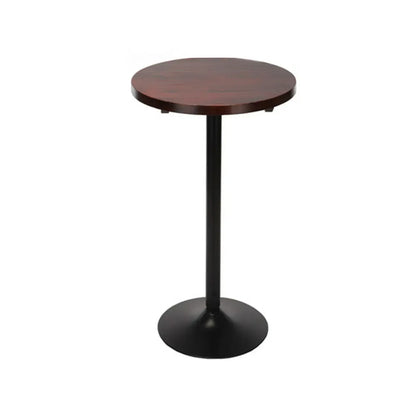 Tables de bar rondes minimalistes en bois et métal