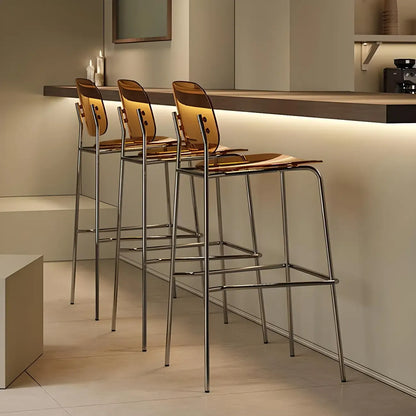 Tabourets de bar modernes en métal et acrylique, hauteur comptoir