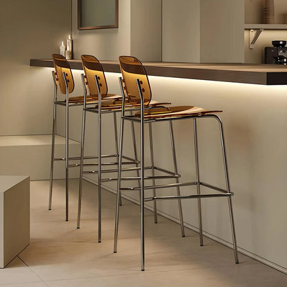 Tabourets de bar modernes en métal et acrylique, hauteur comptoir