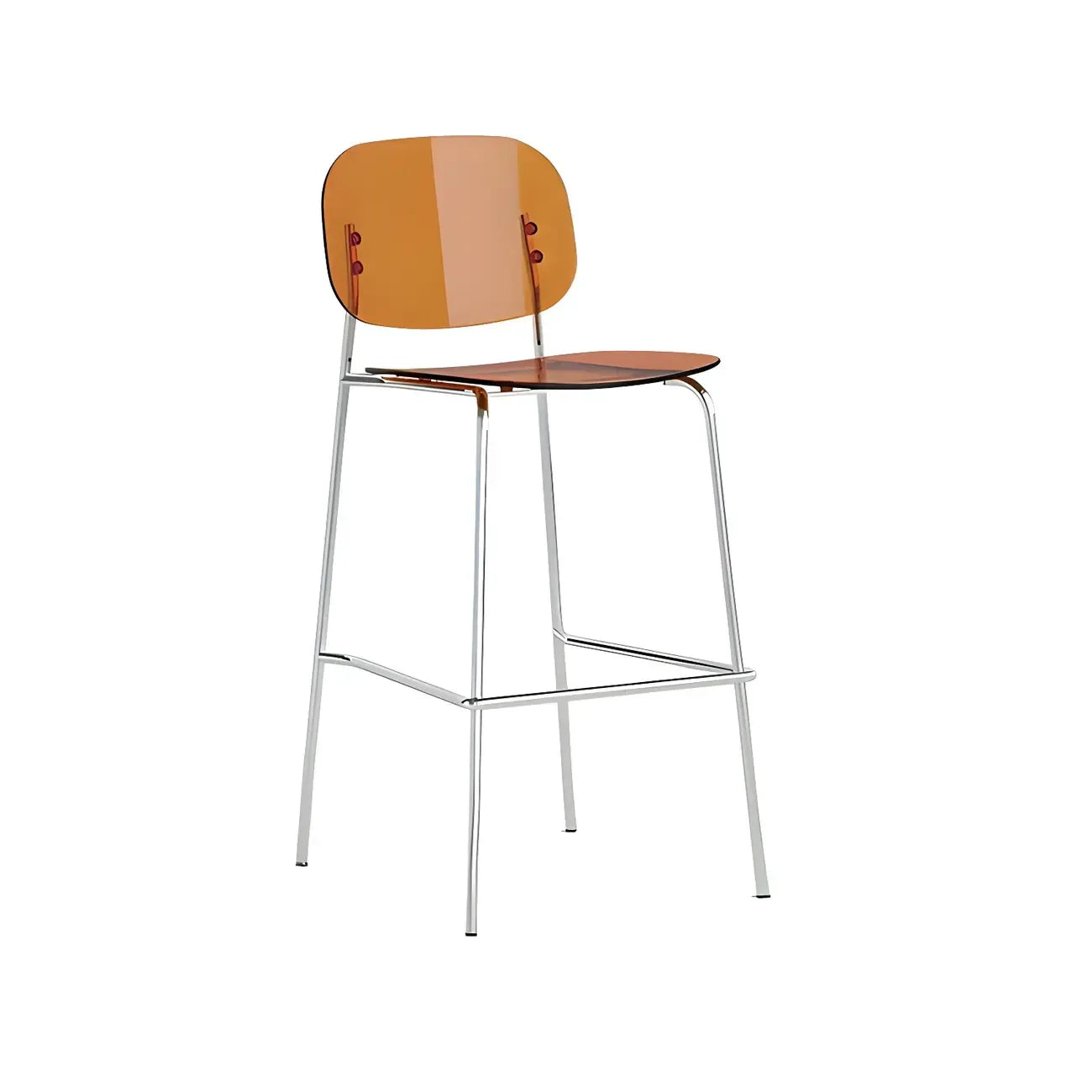 Tabourets de bar modernes en métal et acrylique, hauteur comptoir