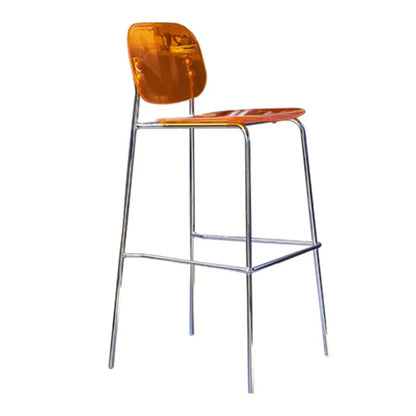 Tabourets de bar modernes en métal et acrylique, hauteur comptoir