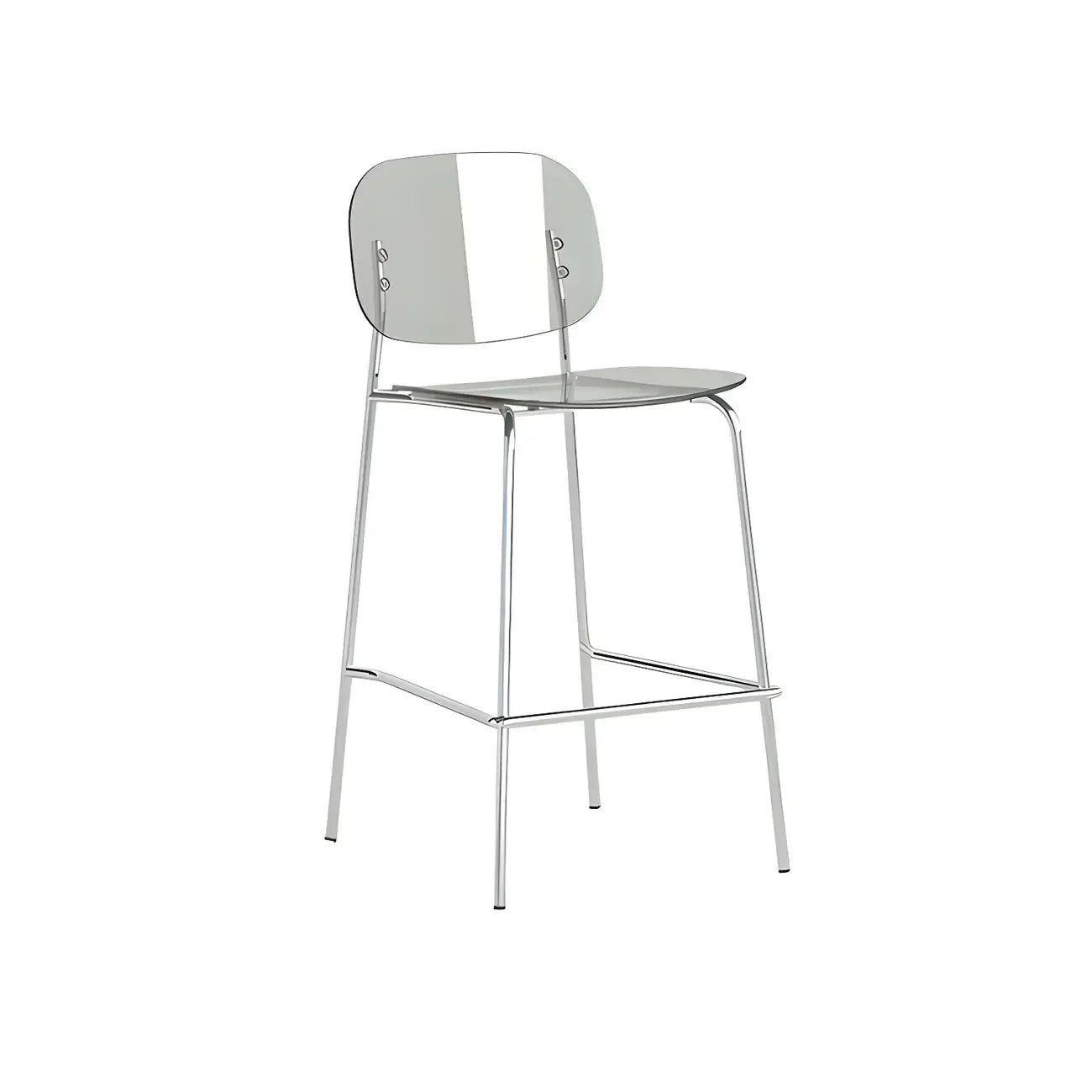 Tabourets de bar modernes en métal et acrylique, hauteur comptoir