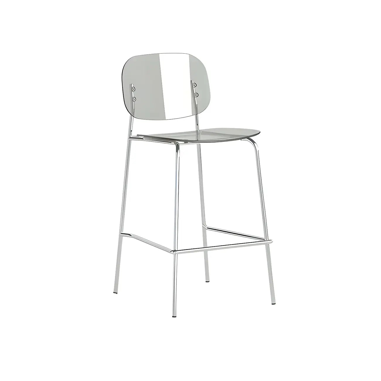 Tabourets de bar modernes en métal et acrylique, hauteur comptoir