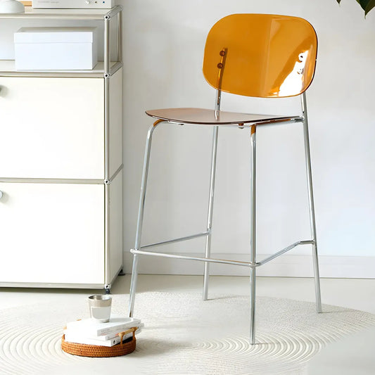 Tabourets de bar modernes en métal et acrylique, hauteur comptoir