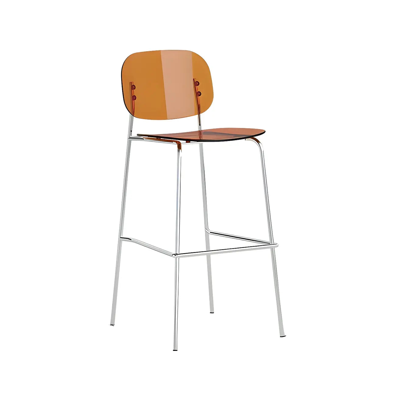 Tabourets de bar modernes en métal et acrylique, hauteur comptoir