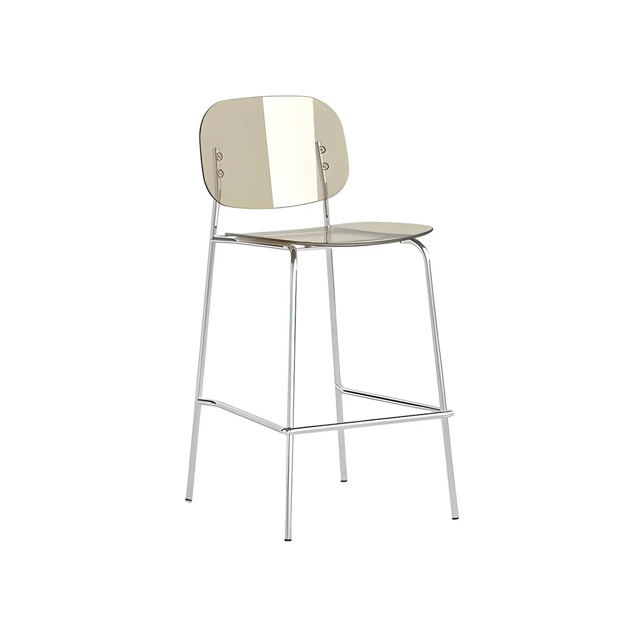 Tabourets de bar modernes en métal et acrylique, hauteur comptoir