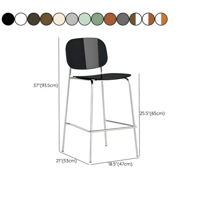 Tabourets de bar modernes en métal et acrylique, hauteur comptoir