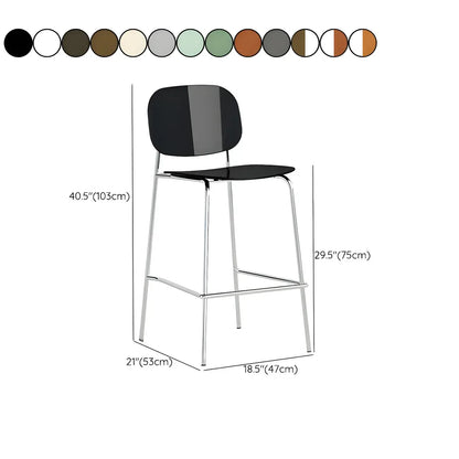 Tabourets de bar modernes en métal et acrylique, hauteur comptoir