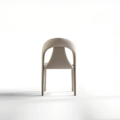 Ensemble de 2 chaises de salle à manger modernes sans accoudoirs, dossier incurvé en similicuir