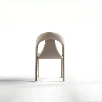 Ensemble de 2 chaises de salle à manger modernes sans accoudoirs, dossier incurvé en similicuir