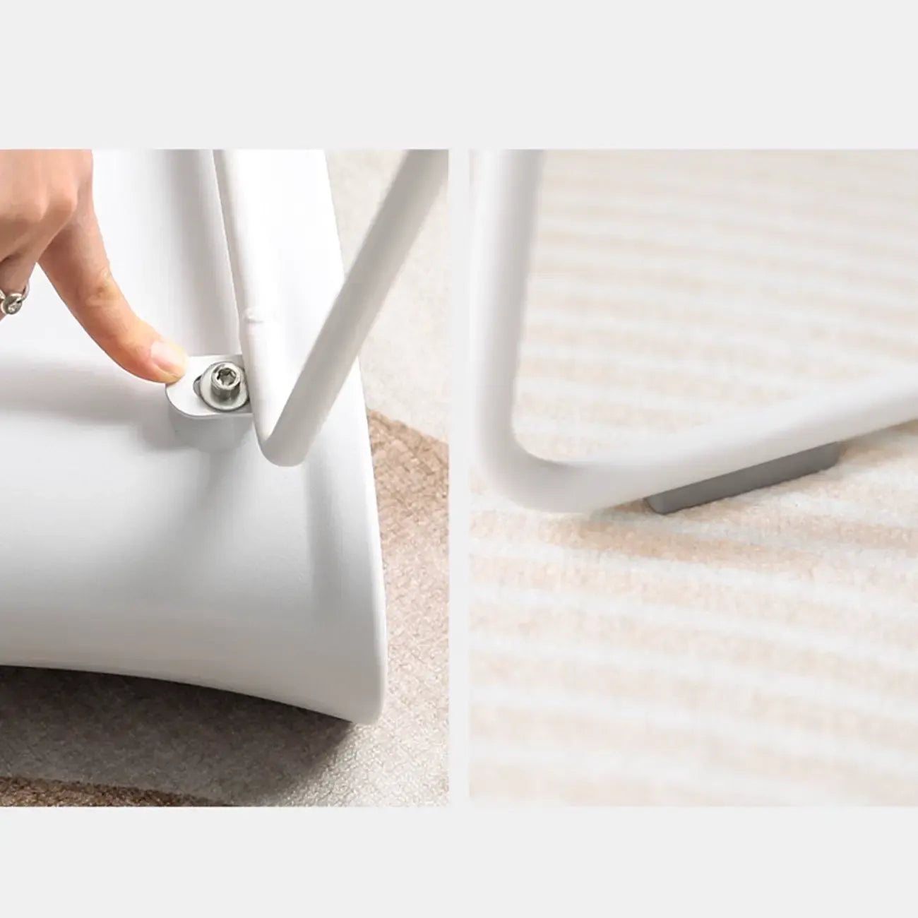 Tabouret de bar industriel en plastique et structure en acier, dossier bas et sans accoudoirs