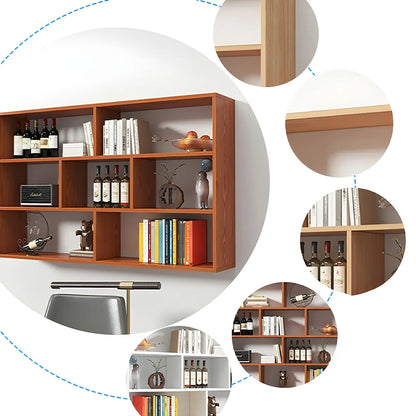 Bibliothèque murale cubique en bois blanc