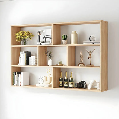 Bibliothèque murale cubique en bois blanc