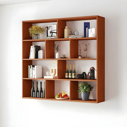 Bibliothèque murale cubique en bois blanc