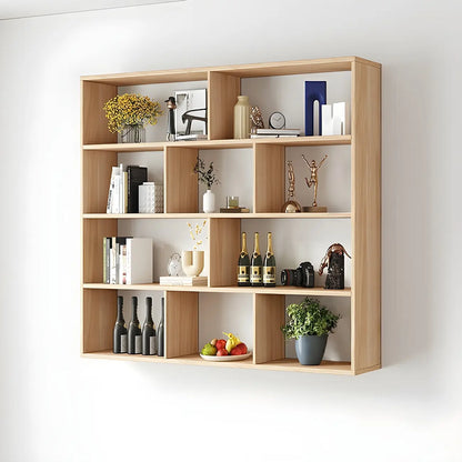 Bibliothèque murale cubique en bois blanc
