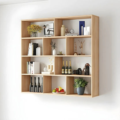 Bibliothèque murale cubique en bois blanc