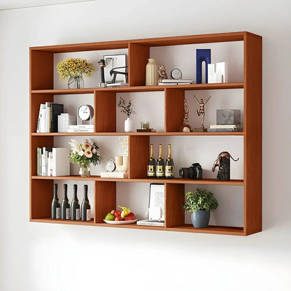 Bibliothèque murale cubique en bois blanc