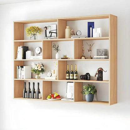 Bibliothèque murale cubique en bois blanc