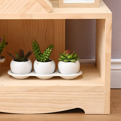 Étagère bibliothèque tendance en bois brun en forme d'arbre