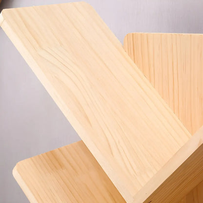 Étagère bibliothèque tendance en bois brun en forme d'arbre