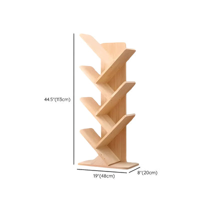Étagère bibliothèque tendance en bois brun en forme d'arbre