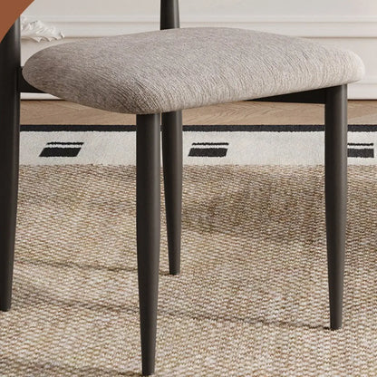 Ensemble de 2 chaises de salle à manger vintage en chenille, dossier bas et sans accoudoirs