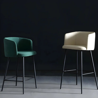 Tabourets de bar hauts à oreilles en similicuir de type seau