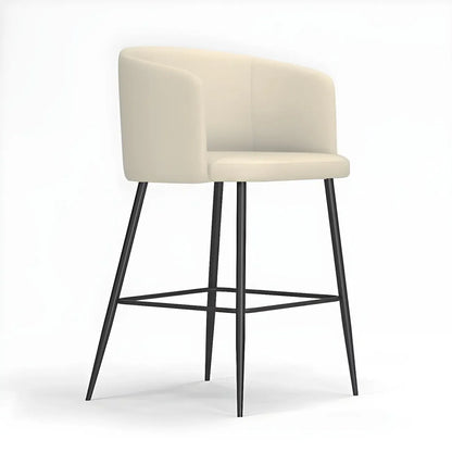 Tabourets de bar hauts à oreilles en similicuir de type seau