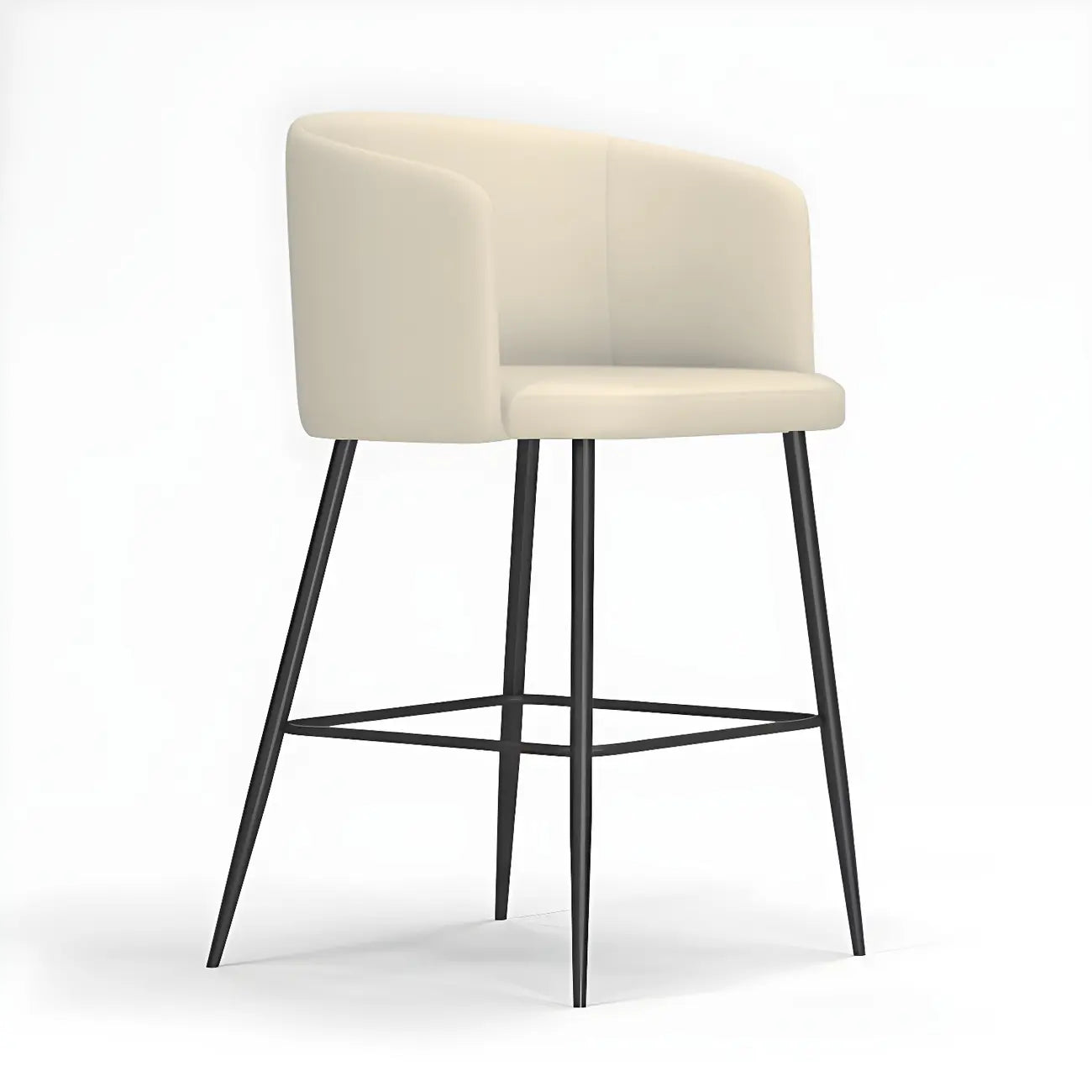 Tabourets de bar hauts à oreilles en similicuir de type seau