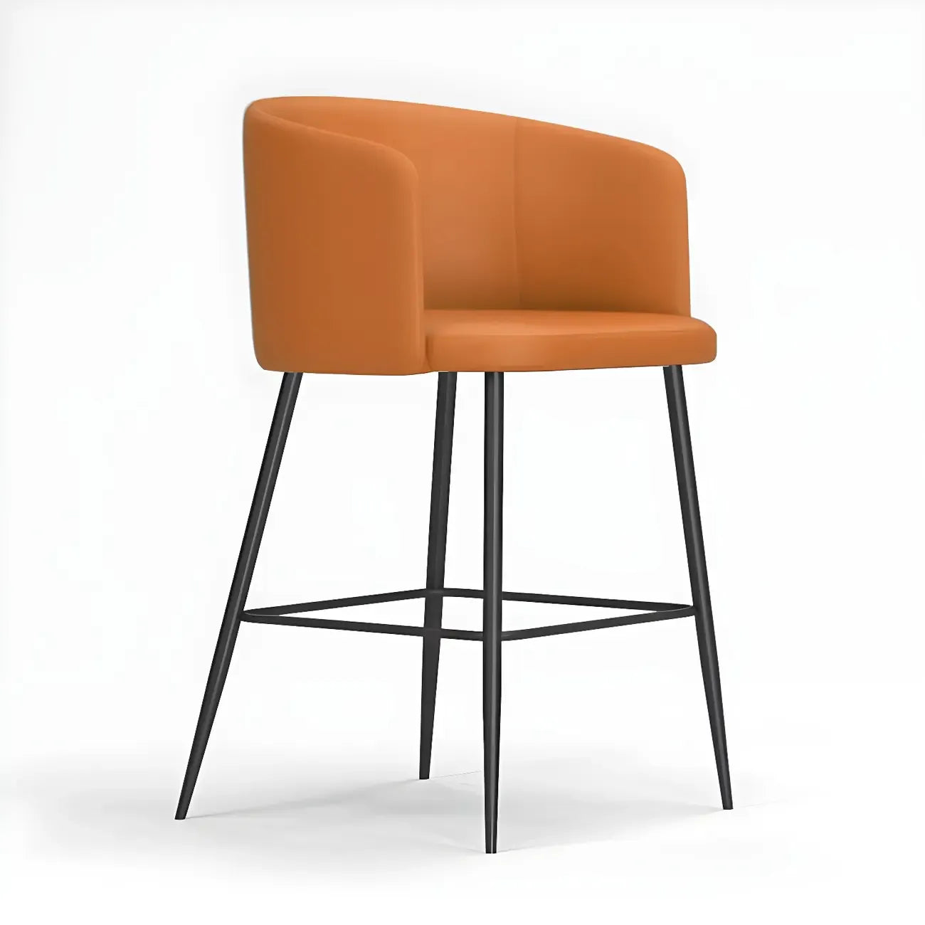 Tabourets de bar hauts à oreilles en similicuir de type seau