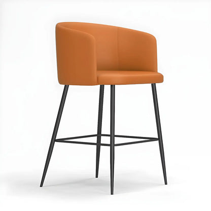 Tabourets de bar hauts à oreilles en similicuir de type seau