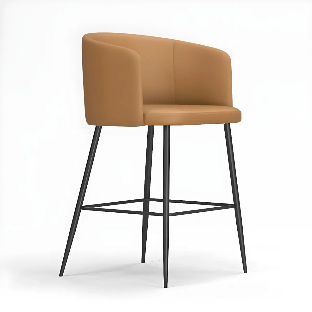 Tabourets de bar hauts à oreilles en similicuir de type seau