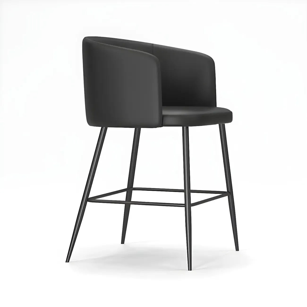 Tabourets de bar hauts à oreilles en similicuir de type seau