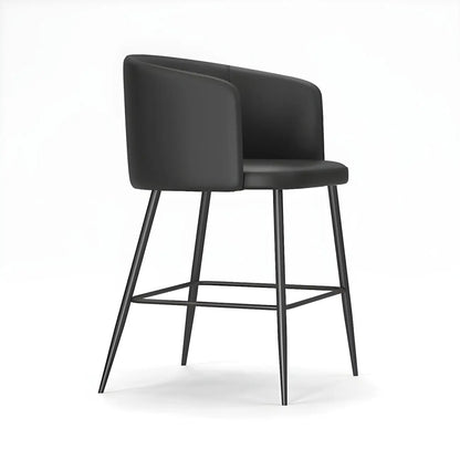 Tabourets de bar hauts à oreilles en similicuir de type seau