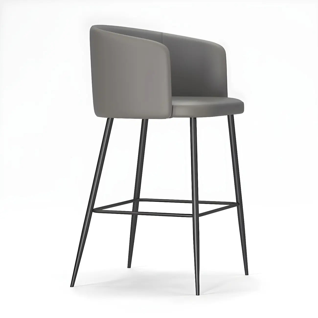 Tabourets de bar hauts à oreilles en similicuir de type seau