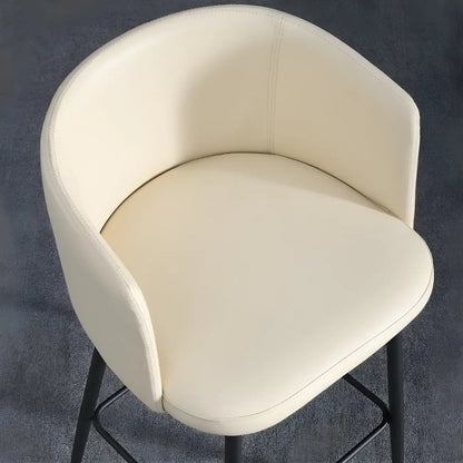 Tabourets de bar hauts à oreilles en similicuir de type seau