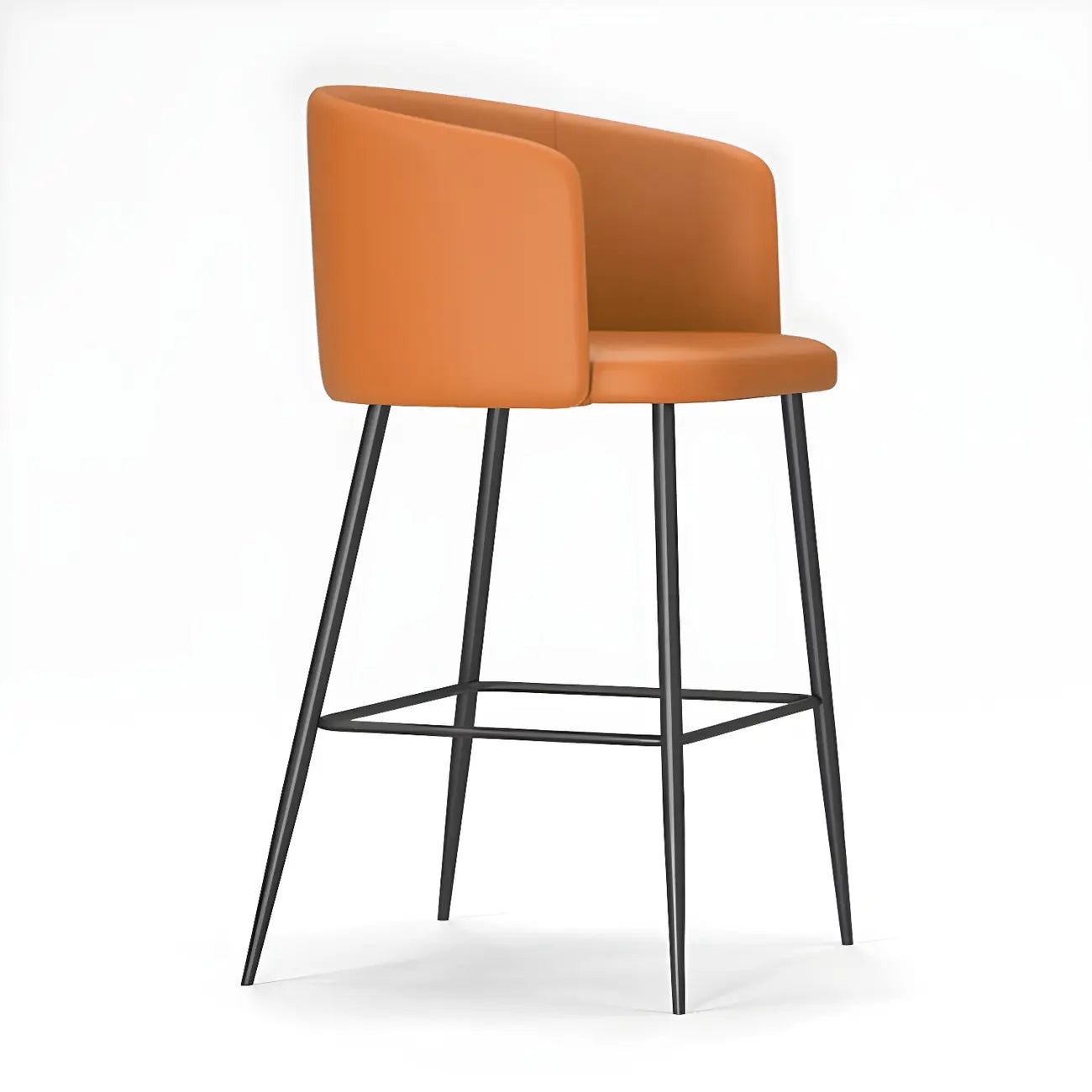 Tabourets de bar hauts à oreilles en similicuir de type seau