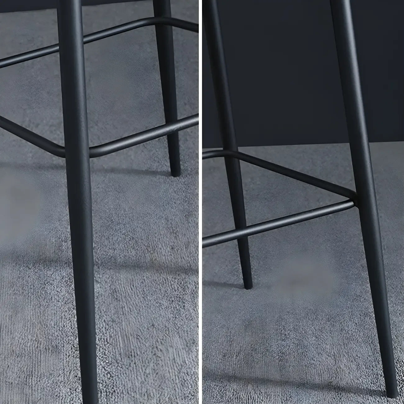 Tabourets de bar hauts à oreilles en similicuir de type seau