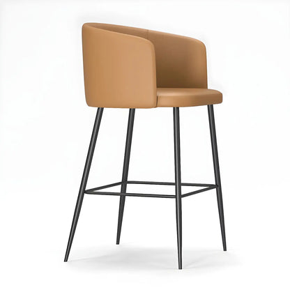 Tabourets de bar hauts à oreilles en similicuir de type seau