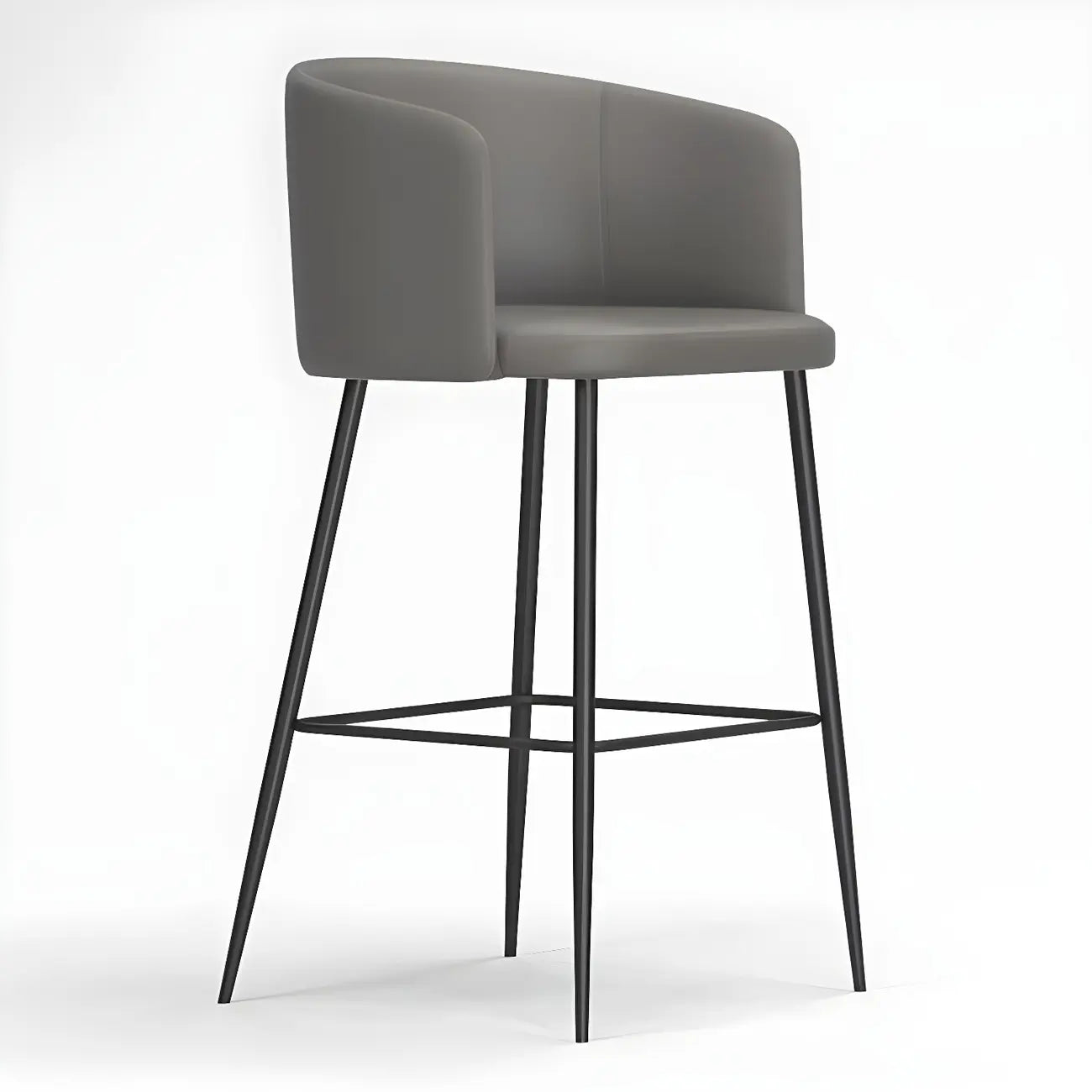 Tabourets de bar hauts à oreilles en similicuir de type seau