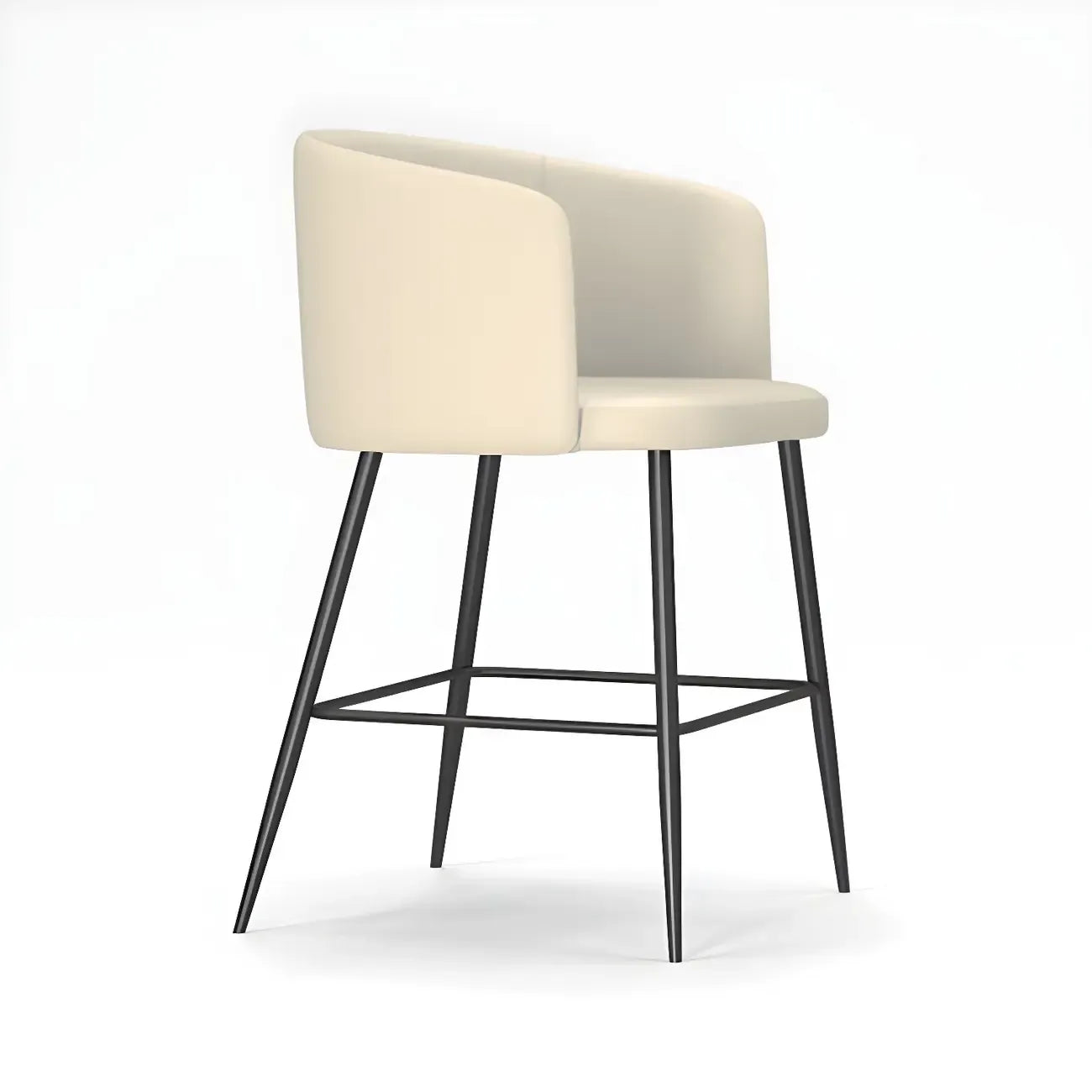 Tabourets de bar hauts à oreilles en similicuir de type seau