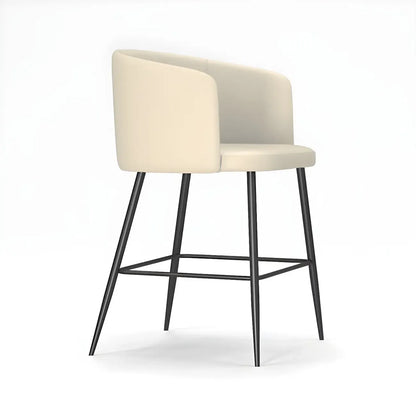 Tabourets de bar hauts à oreilles en similicuir de type seau