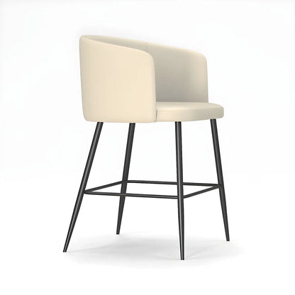 Tabourets de bar hauts à oreilles en similicuir de type seau