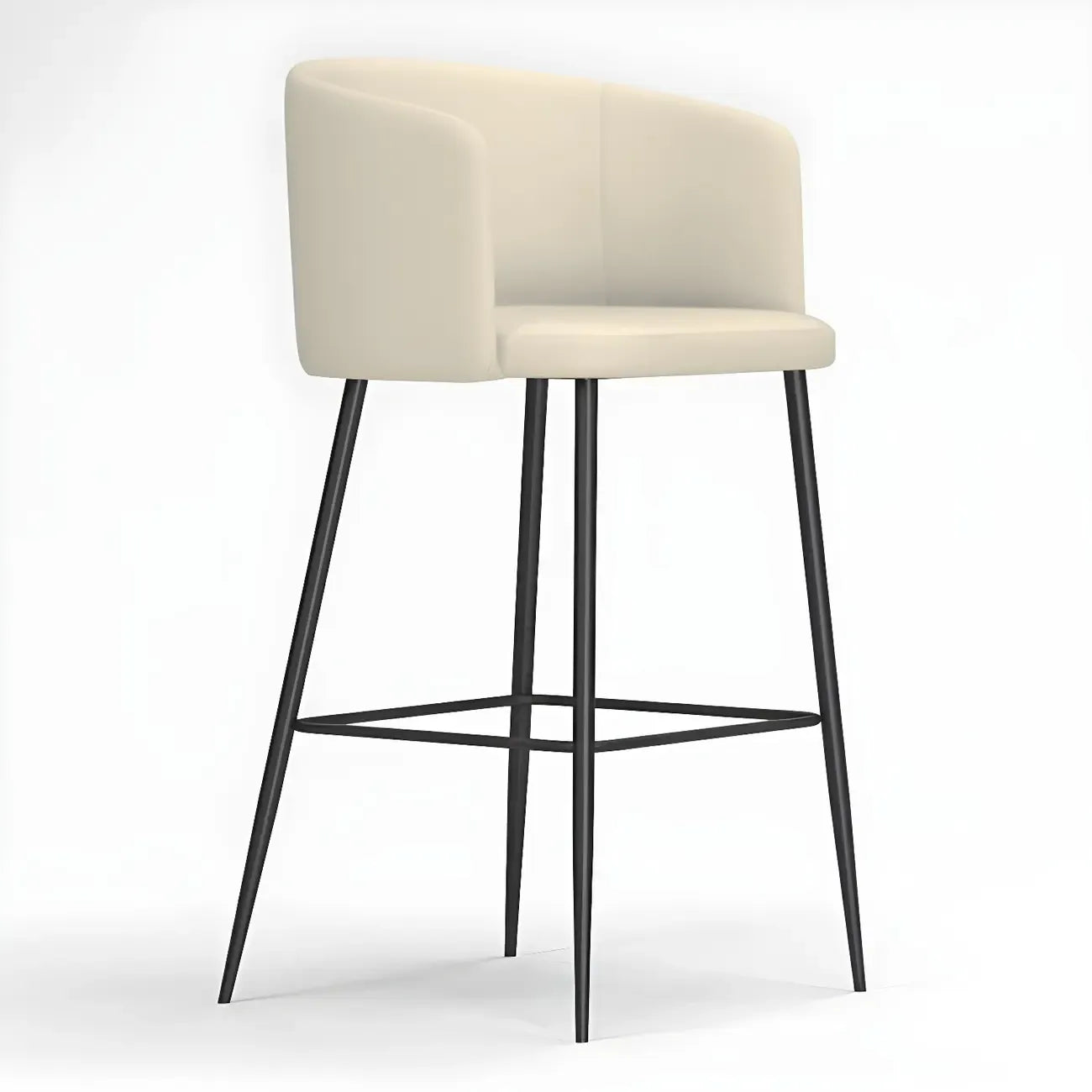 Tabourets de bar hauts à oreilles en similicuir de type seau