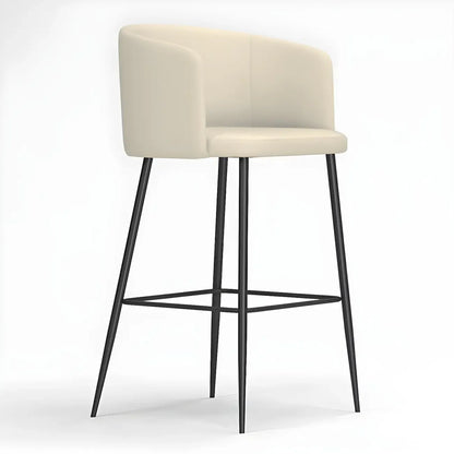 Tabourets de bar hauts à oreilles en similicuir de type seau